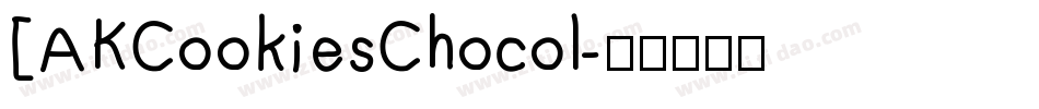 [AKCookiesChocol字体转换